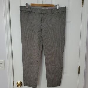 Banana Republic Black and White Ankle Cropped Pants